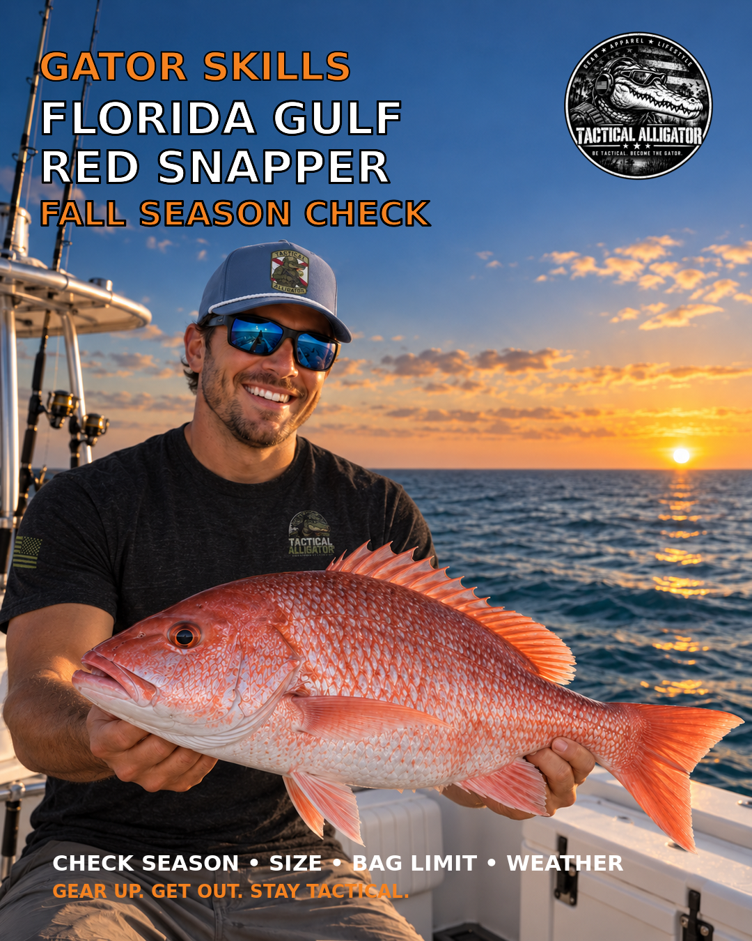 Florida Gulf red snapper fall season checklist from Tactical Alligator